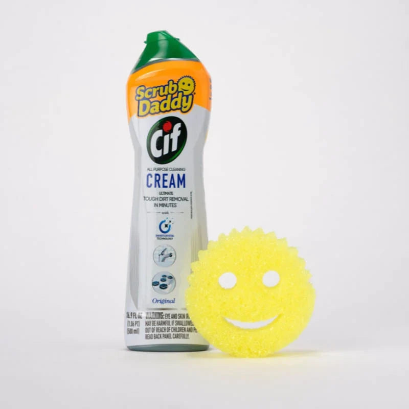 Cif/Scrub Daddy Sponge and Cleaning Cleanser Bundle