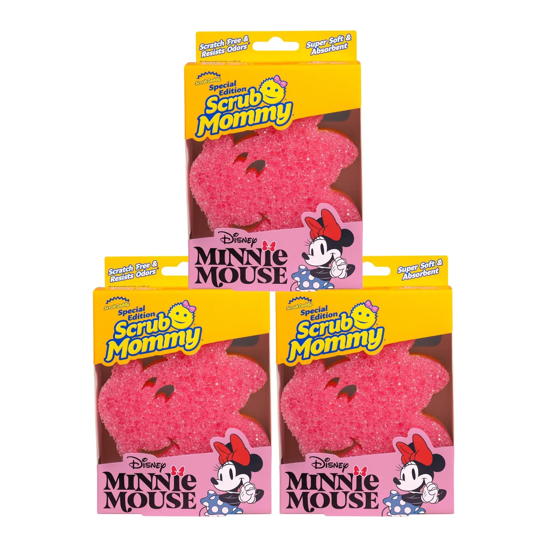Disney Minnie Mouse Scrub Mommy Sponge (3ct)