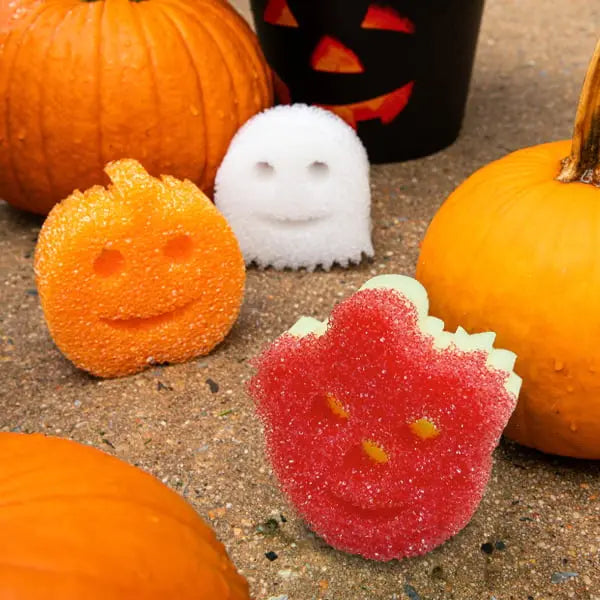 Scrub Daddy 2025 Halloween Shapes with Mommy Pumpkin – Mommy Clown and Daddy Ghost – Limited Edition